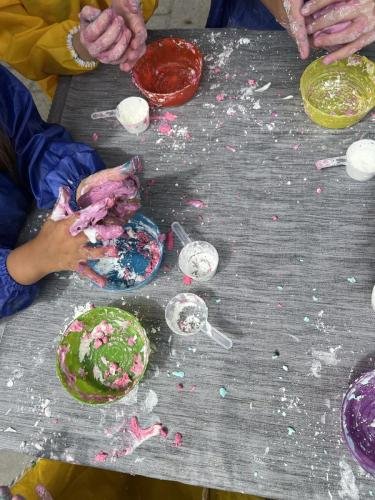 Slijm maken wat uiteindelijk klei werd, BSO