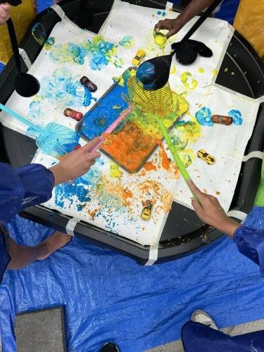 Verven met verschillende materialen