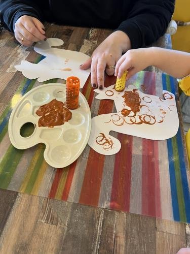 Verven met krulspelden