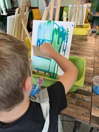 Schilderij met drip paint