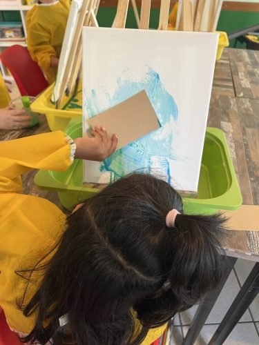 Schilderij met drip paint