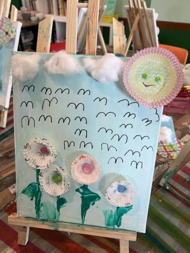 Schilderij met drip paint