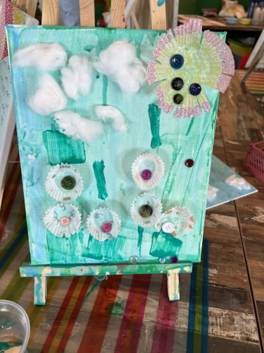 Schilderij met drip paint