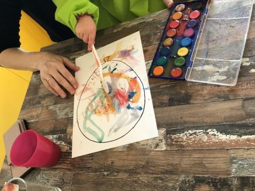 Verven met een tandenborstel